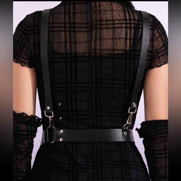 Black Harness Underbust Suspender O Ring Belt New - Picture 4 of 10